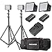 Neewer Two Pieces CN-216 Dimmable Ultra High Power Panel LED Video Light Lighting Kit with Carrying Bag for Canon,Nikon,Pentax,Panasonic,Sony,Samsung,Olympus and Other DSLR Cameras
