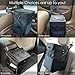 YEMMEN Car Trash Can with Lid and Storage Organizer Pocket, Portable Car Accessories Organizer for Women and Men with Vinyl Inside Lining 100% Leakproof