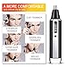 Nose Hair Trimmer - Professiona Facial Ear Nose Hair Clippers 4 in 1 Rechargeable Mute Motor Ear and Nose Hair Trimmer Waterproof Durable Painless, Double-Edge Stainless Steel Blades for Men