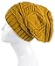 Lilax Knit Slouchy Oversized Soft Warm Winter Beanie Hat Mustard