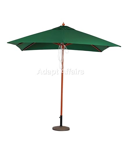 Invezo Impression Luxury Garden Umbrella Center Pole Square Patio Umbrella Green With Base Garden Umbrella Outdoor Umbrella Amazon In Home Kitchen