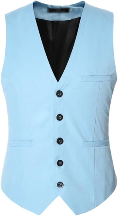 Chengyang Homme Mode Gilet Costume Veste Slim Fit Business Mariage Sans Manches Blouson