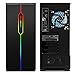 darkFlash T20 ATX Mid-Tower Desktop Computer Gaming Case USB 3.0 Ports Tempered Glass Windows with 1pcs 120mm LED Rainbow Fan Pre-Installed (Black)