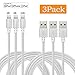 NANMING Certified Lightning Cable for iPhone Charger Cord, 3pcs Nylon Braided iPhone USB Cable 3/6/10 Feet, Apple iPhone X/8/8 Plus/7/7 Plus/6/6S Charge Cable Syncing Data Cable