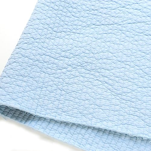 日本紐釦貿易 nubi ヌビ 韓国伝統キルティング生地 7mmステッチ幅 130cm巾×150cm切り売り販売 スカイブルー(Sky Blue) NBY307-52
