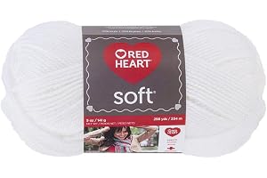 RED HEART Soft Yarn, White