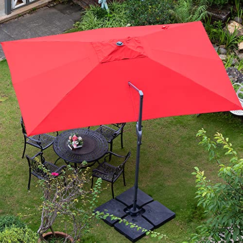 Sunnyglade 10x13Ft Cantilever Patio Umbrella Rectangular Deluxe Offset