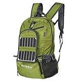 ECEEN Foldable Backpack + Solar Phone Charger for IOS Android Phone, Camping Outdoor Travel Biking School Air Travelling Carry on Backpacking , Ultralight and Handy - 15 Oz Only