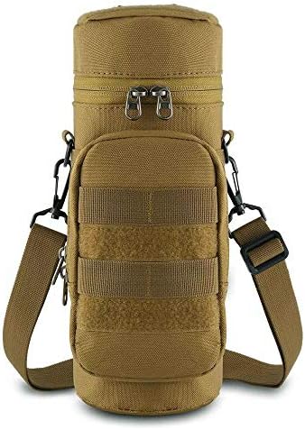 HAVIPRO Gonex Upgrade Tactical Molle Water Bottle Pouch H2O Hydration Carrier with Accessory Pouch Outdoor Military Shoulder Strap Bag
