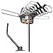 Able Signal Amplified HD Digital Outdoor HDTV Antenna with Motorized 360 Degree Rotation, UHF/VHF/FM Radio with Infrared Remote Control