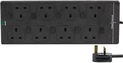PRO ELEC PELB1940 3m 8 Way Individually Switched Surge Protected Extension Lead