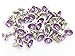 40Sets 8mm Light Purple Lilac Synthetic Crystal Rhinestone Rivets Leather RV6128