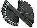 12-Pack Professional Nail Files: Double-Sided Emery Boards for Natural, Acrylic, Poly, and Gel Nails – Washable Black Manicure Tools Set by JPACO (100/180 Grit)