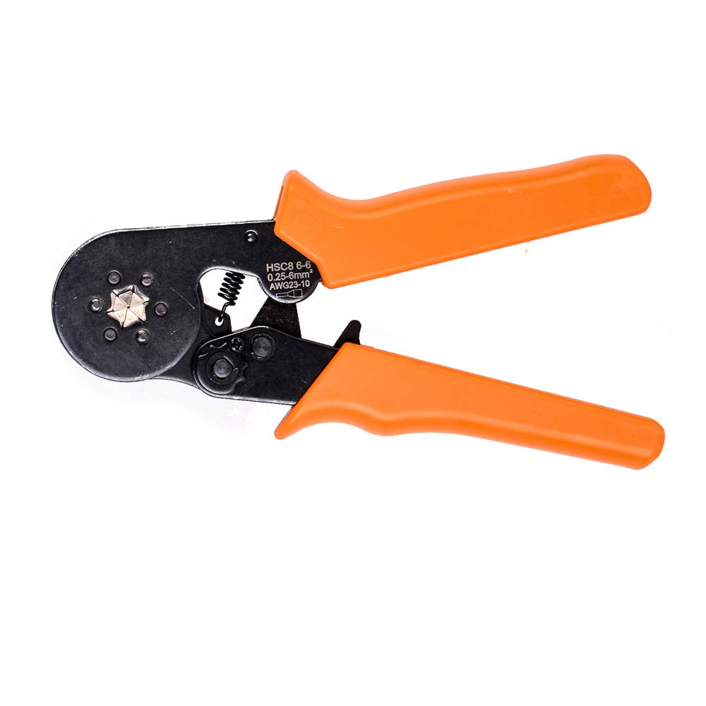 NUZAMAS Adjustable Ratcheting Ferrule Hexagonal Hex Crimper Pliers Tool 0.25~6.0mm AWG 23-10