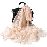 Geoxury Chiffon Scarfs for Women Lightweight Scarf Shawl Fashion Scarves Sunscreen Shawls for Ladies