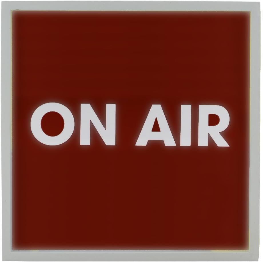 On Air - Square White Wooden Light Box with Battery Powered LED Strip