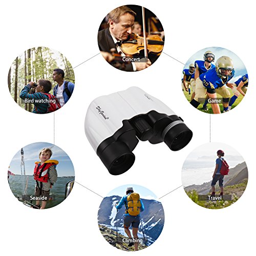 8x21 Small Compact Lightweight Folding Bird Binoculars for Adults Kids, Pocket Binoculars for Concerts Theater Opera Hiking Camping Traveling with Low Light Night Vision - Thumbnail 7