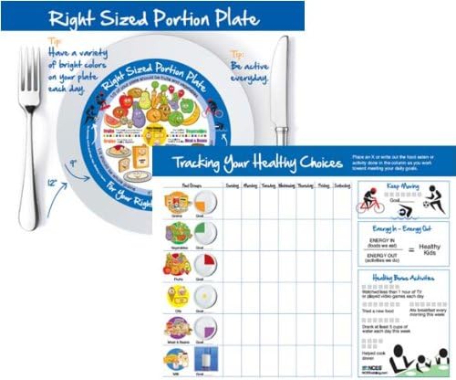 NCES-Kids Portion Plate Tear Pad-50/sheet tearpad