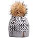 FURTALK Winter Beanie Hats for Women Womens Warm Knit Fur Bobble Pom Pom Hat