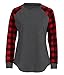 honie girl Fall Long Sleeve Tshirts For Women Blouses and Tops With Plus Size Plaid Design
