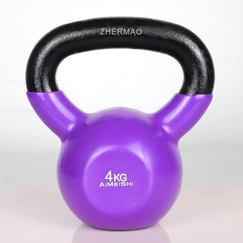 ZHERMAO 4KG Kettlebell Dumbbell Barbells Neoprene Coated Single Dumbbells