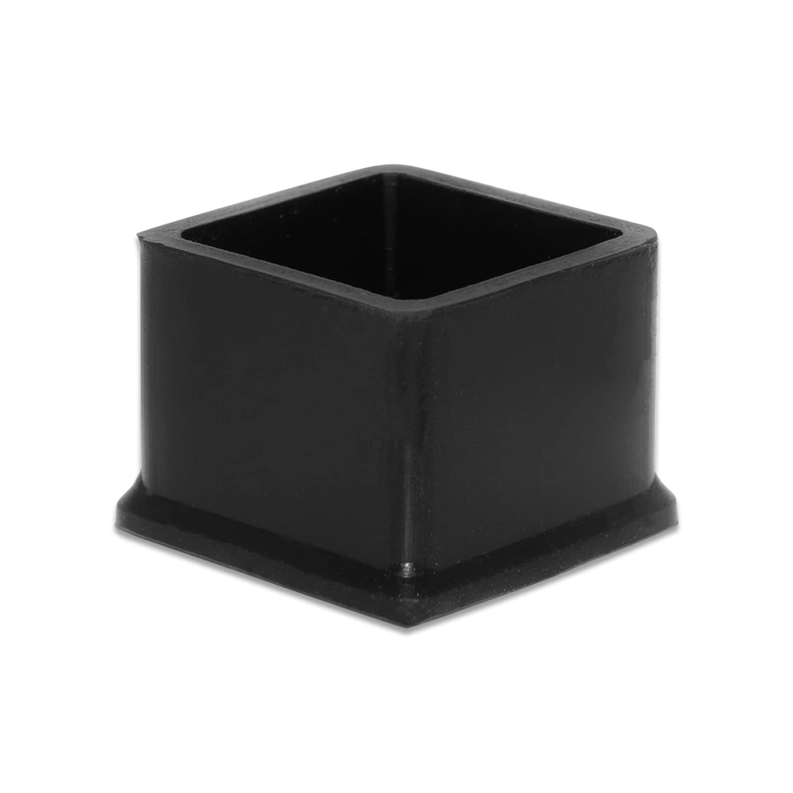 Flyshop 4PCS Black Durable Silicone Furniture Pads Chair Leg Caps Chair Feet Floor Protectors Square Tips, 1-3/16" x 1-3/16", 30 x 30 mm