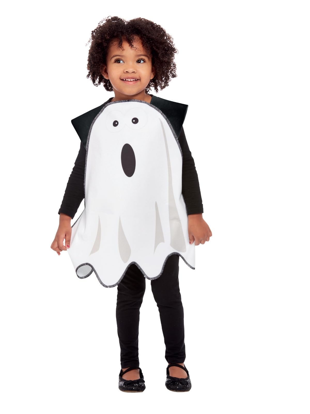 Smiffys Toddler Ghost Tabard, White, Halloween Child Fancy Dress, Halloween Dress Up Costumes