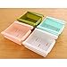 MineDecor Plastic Storage Containers Square Food Storage Organizer Drawer for Refrigerator Fridge Desk Table (Set of 4 Pack, Small Organizer Bins)