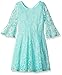 As U Wish Big Girls' Allover Lace Bell Sleeve Dress