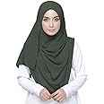 LMVERNA Solid Color Bubble Chiffon Scarf for Women Fashion Soft Hijab Long Scarfs Wrap Scarves