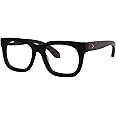 Zeelool Retro Thick Rectangle Wood Arm Eyeglasses Frame for Men Non-prescription Clear Lens Sam FP0432