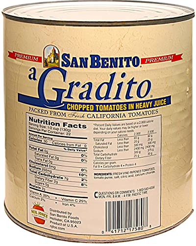 San Benito, a Gradito Chopped Tomatoes in Heavy Juice, GMO Free, For