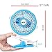Med 90 Baby Stroller Mini Battery Operated Clip Fan,Small Portable Fan Powered by Rechargeable Battery or USB Desk Personal Car Gym Workout Camping,Blue