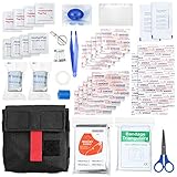 Lixada First Aid Kit Quick Access Tactical Molle Waist Pouch Outdoor Survival Tool Set Essential Aid Supplies Included for Wilderness, Trip, Cars, Hiking, Camping