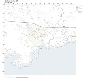 Amazon.com: ZIP Code Wall Map of Guilford Center, CT ZIP Code Map