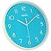 HIPPIH Silent Wall Clock, 10 Inch Battery Operated Round Clock - Easy to Read for Home/Office/School, Blue