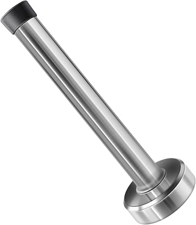 KOLAKO Door Stopper 6 Inch Brushed Stainless Steel with Rubber Bumper