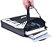 Piano Keys Music Waterproof Oxford Cloth Handbag Shoulder Tote Shopping Bag Gift (Black-MG-339)