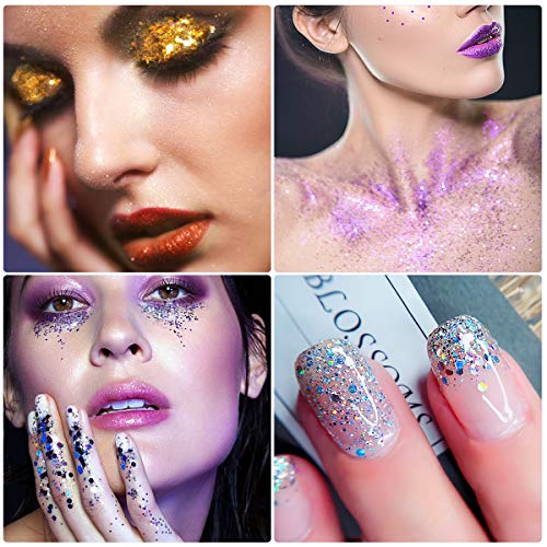 image for PartyKindom 6 Boxes Body Chunky Glitter for Festival Party Glitter Cos