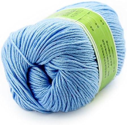 50g 1Pc Worsted Super Soft Smooth Natural Silk Wool Fiber Baby Yarn Natural Bamboo Cotton Hand Knitting DIY woolen NO.19