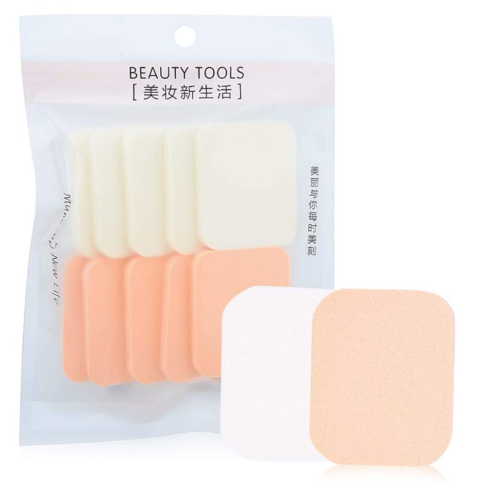 Square Women's Soft Beauty Makeup Foam Sponge Blender Latex Free Eye Face Wedges Foundation Blender Facial Smooth Powder Puff Cosmetics Blush Applicators Sponges Use for Dry and Wet