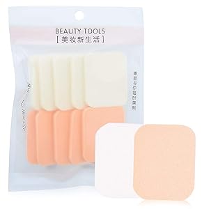 Square Women's Soft Beauty Makeup Foam Sponge Blender Latex Free Eye Face Wedges Foundation Blender Facial Smooth Powder Puff Cosmetics Blush Applicators Sponges Use for Dry and Wet