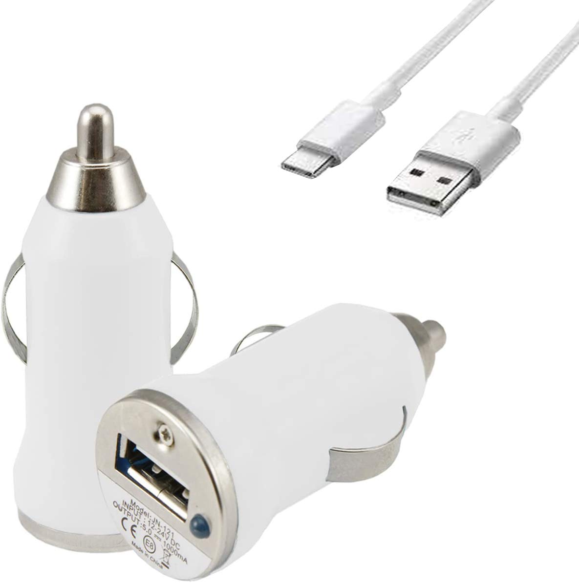 Galaxy M34 M54 M23 M33 M53 S22 A52s A03s A04s A41 A21s Car Charger - Single Port USB C Cable Cigarette Lighter Adapter Travel For Samsung S22 Plus Ultra A02s A32 A52 A12 A51 5G A71 5G A42 M31 A31 M32