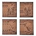 Antner 12 Pack Pocket Notebook 4 Designs Retro Cover Notepads, 4.7