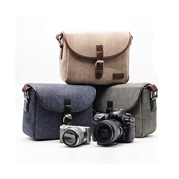 ZHUSHI. Retro wasserdichte Kameratasche Fotografie-Paket DSLR Schulterkoffer Für Leinwand Micro Single Messenger Männer… – Bild 3
