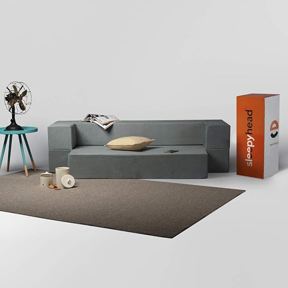 Sleepyhead SofaBed Foldable Sofa Cum Bed with Washable Zipper Cover