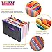 Accordion Folder 24 Pockets, Casaon A4 Expanding File Folders, High Capacity Multicolour Stand Portable Alphabetical File Organizer , Filing Folders for Business/Office/Study/ Paperwork/Tax