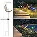 Solar Pathway 5 Colors Lights Outdoor - Moon Crackle Glass Globe Garden Stake Metal Lights, Led Solar Landscape Lights, Waterproof Auto On/Off Sun Powered Lighting Garden Decor, Patio