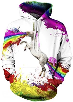 SEXYARN Unisex Relastic Animal Emoji 3D Printed Pullover Sweatshirts Hoodies