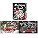 HaiMay 3 Pack DIY 5D Diamond Painting Kits Full Drill Rhinestone Painting Christmas Diamond Pictures for Wall Decoration, Christmas Diamond Painting Canvas 10×12 Inch